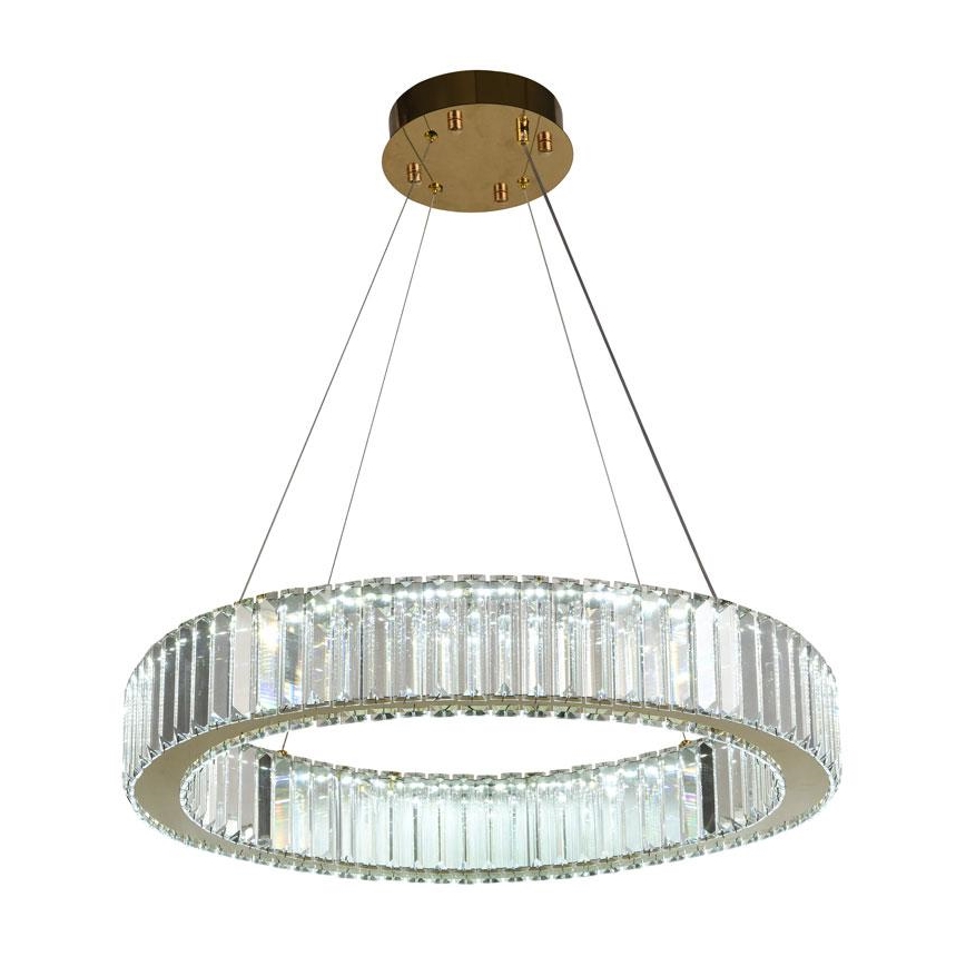 LED Himmennettävä kristalli kattokruunu johdossa LED/40W/230V 3000-6500K kromi/kulta + kauko-ohjaus