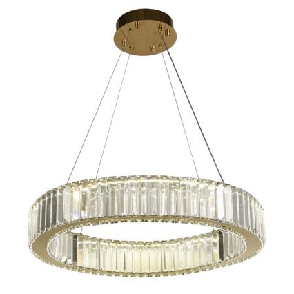 LED Himmennettävä kristalli kattokruunu johdossa LED/40W/230V 3000-6500K kromi/kulta + kauko-ohjaus