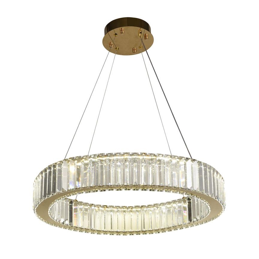 LED Himmennettävä kristalli kattokruunu johdossa LED/40W/230V 3000-6500K kromi/kulta + kauko-ohjaus