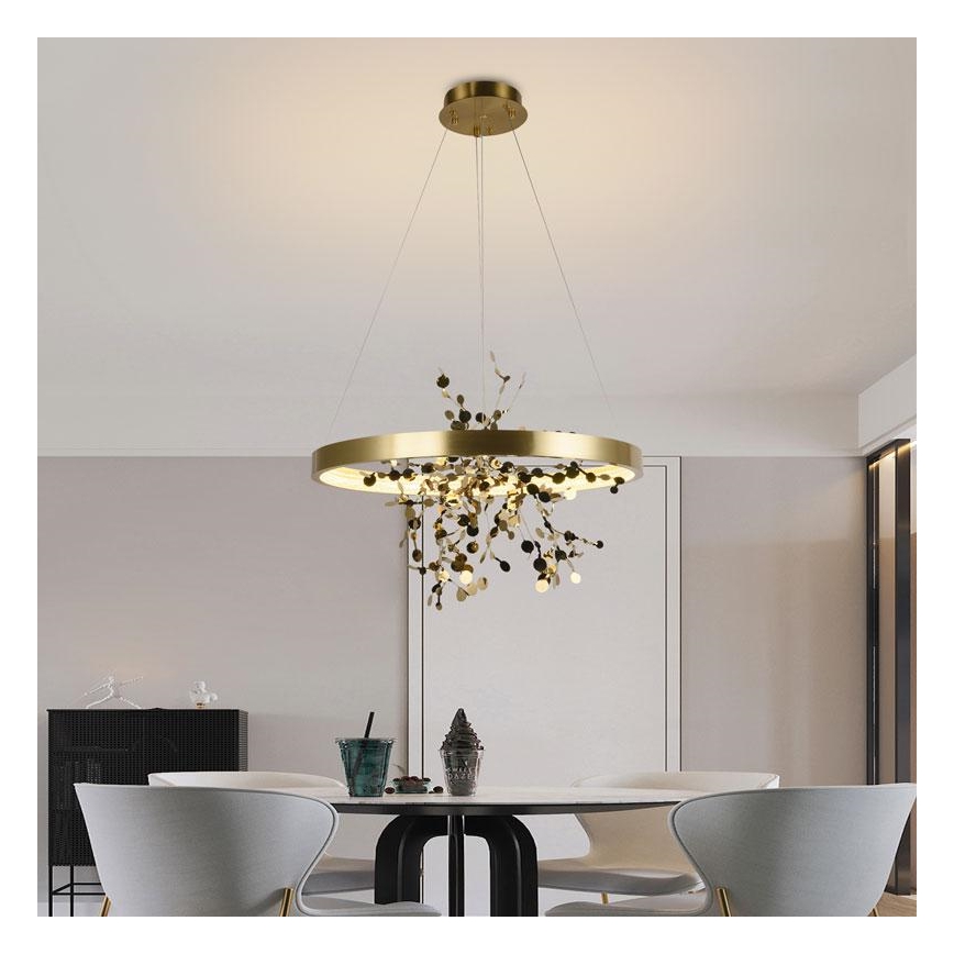 Himmennettävä LED-kattokruunu johdossa LED/40W/230V 3000-6500K kulta + kauko-ohjaus