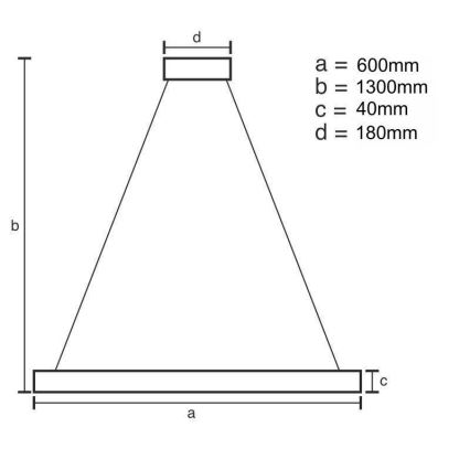Himmennettävä LED-kattokruunu johdossa LED/40W/230V 3000-6500K kulta + kauko-ohjaus