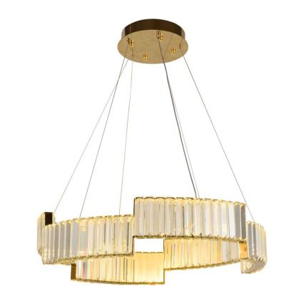 LED Himmennettävä kristalli kattokruunu johdossa LED/40W/230V 3000-6500K kulta + kauko-ohjaus