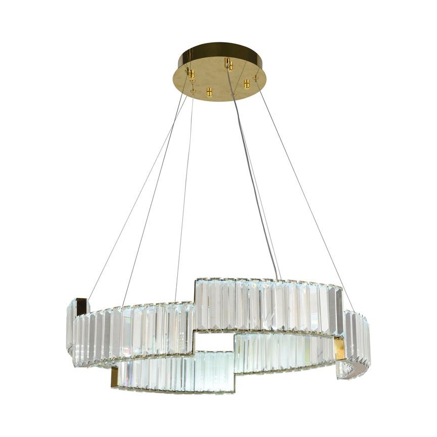 LED Himmennettävä kristalli kattokruunu johdossa LED/40W/230V 3000-6500K kulta + kauko-ohjaus