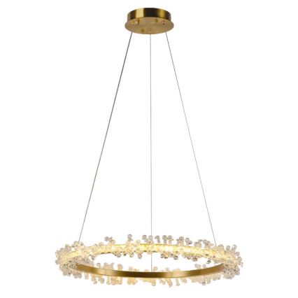 LED Himmennettävä kristalli kattokruunu johdossa LED/40W/230V 3000-6500K kulta + kauko-ohjaus