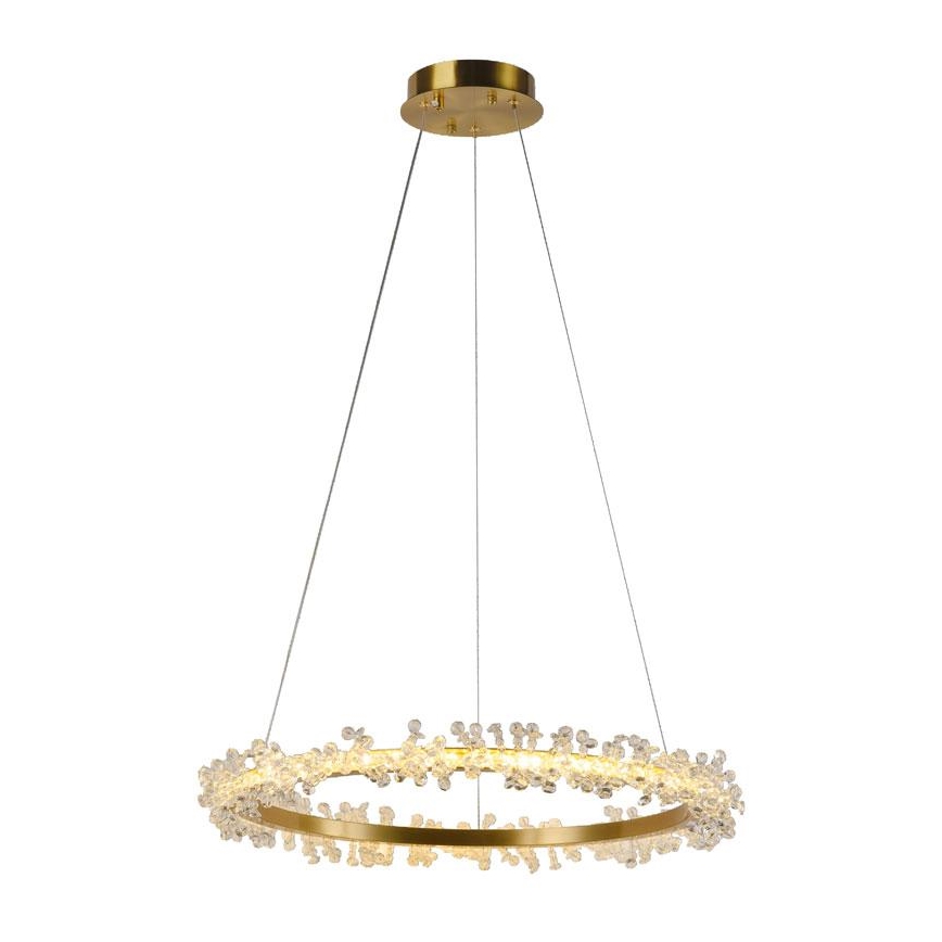 LED Himmennettävä kristalli kattokruunu johdossa LED/40W/230V 3000-6500K kulta + kauko-ohjaus