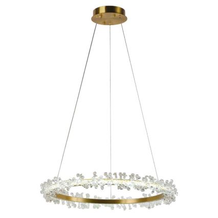 LED Himmennettävä kristalli kattokruunu johdossa LED/40W/230V 3000-6500K kulta + kauko-ohjaus