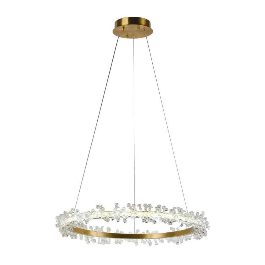 LED Himmennettävä kristalli kattokruunu johdossa LED/40W/230V 3000-6500K kulta + kauko-ohjaus
