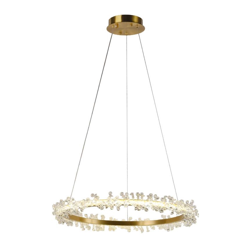 LED Himmennettävä kristalli kattokruunu johdossa LED/40W/230V 3000-6500K kulta + kauko-ohjaus