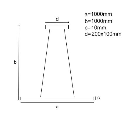 Himmennettävä LED-kattokruunu johdossa LED/40W/230V 3000-6500K musta + kauko-ohjaus
