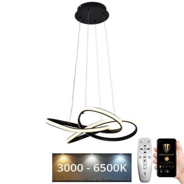 Himmennettävä LED-kattokruunu johdossa LED/40W/230V 3000-6500K musta + kauko-ohjaus