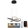 Himmennettävä LED-kattokruunu johdossa LED/40W/230V 3000-6500K musta + kauko-ohjaus