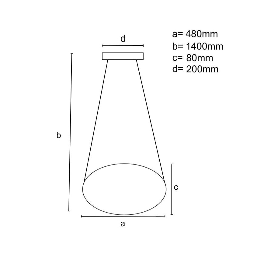 Himmennettävä LED-kattokruunu johdossa LED/40W/230V 3000-6500K musta + kauko-ohjaus