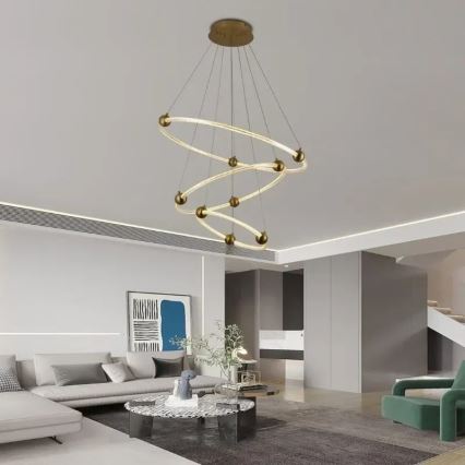 Himmennettävä LED-kattokruunu johdossa LED/45W/230V 3000-6500K + kauko-ohjaus