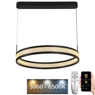 Himmennettävä LED-kattokruunu johdossa LED/45W/230V 3000-6500K musta + kauko-ohjaus