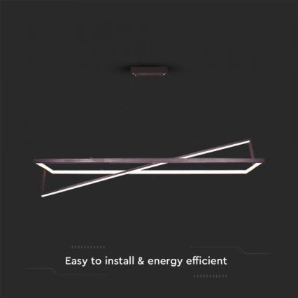 Himmennettävä LED-kattokruunu johdossa LED/45W/230V 3000K 114 cm musta