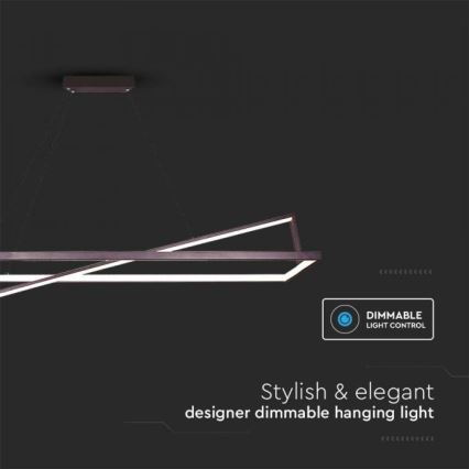 Himmennettävä LED-kattokruunu johdossa LED/45W/230V 3000K 114 cm musta