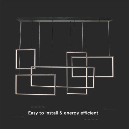 Himmennettävä LED-kattokruunu johdossa LED/45W/230V 3000K musta