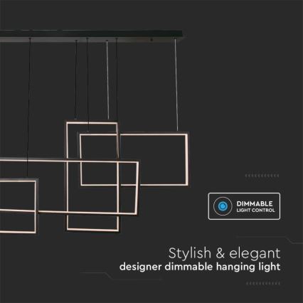 Himmennettävä LED-kattokruunu johdossa LED/45W/230V 3000K musta