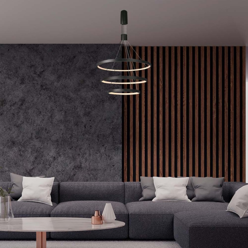 Himmennettävä LED-kattokruunu johdossa LED/46W/230V 3000K musta