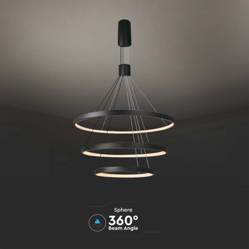 Himmennettävä LED-kattokruunu johdossa LED/46W/230V 3000K musta
