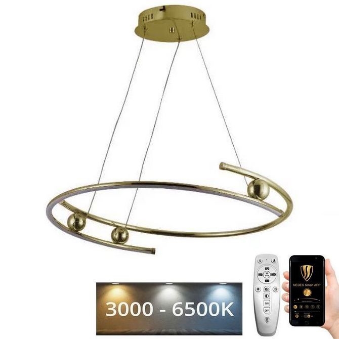 Himmennettävä LED-kattokruunu johdossa LED/50W/230V 3000-6500K + kauko-ohjaus