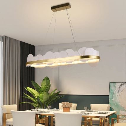 Himmennettävä LED-kattokruunu johdossa LED/50W/230V 3000-6500K kulta + kauko-ohjaus