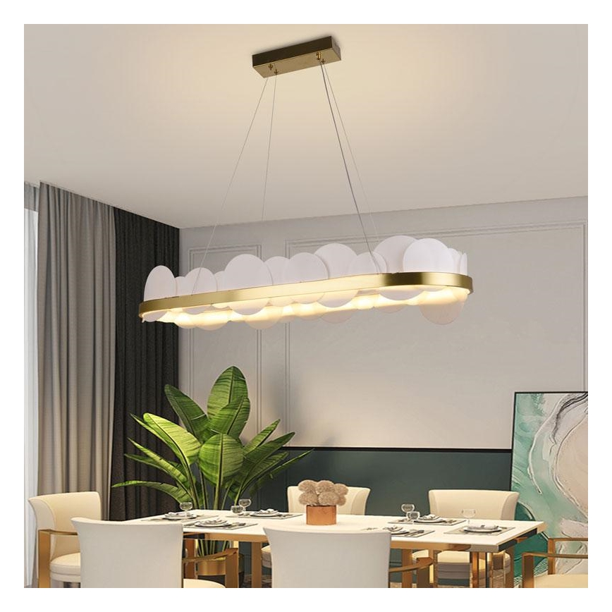 Himmennettävä LED-kattokruunu johdossa LED/50W/230V 3000-6500K kulta + kauko-ohjaus