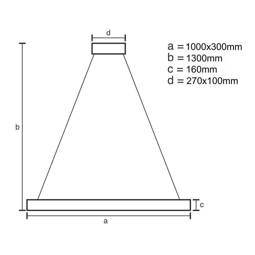 Himmennettävä LED-kattokruunu johdossa LED/50W/230V 3000-6500K kulta + kauko-ohjaus