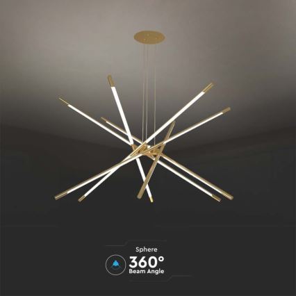 Himmennettävä LED-kattokruunu johdossa LED/50W/230V 3000K kulta