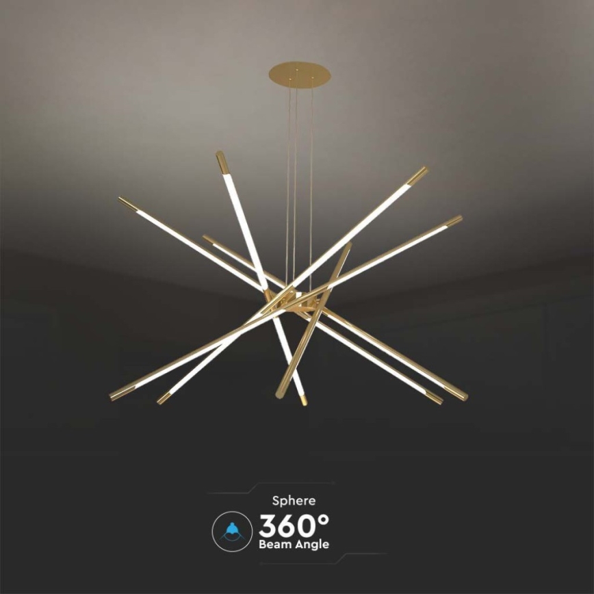 Himmennettävä LED-kattokruunu johdossa LED/50W/230V 3000K kulta