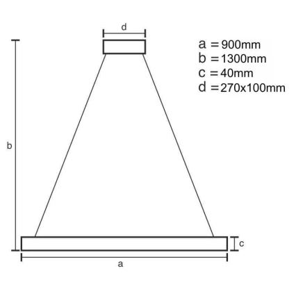 Himmennettävä LED-kattokruunu johdossa LED/55W/230V 3000-6500K + kauko-ohjaus