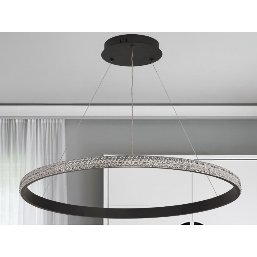 Himmennettävä LED-kattokruunu johdossa LED/55W/230V 3000-6500K halkaisija 80 cm + kauko-ohjaus