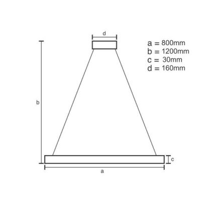 Himmennettävä LED-kattokruunu johdossa LED/55W/230V 3000-6500K + kauko-ohjaus