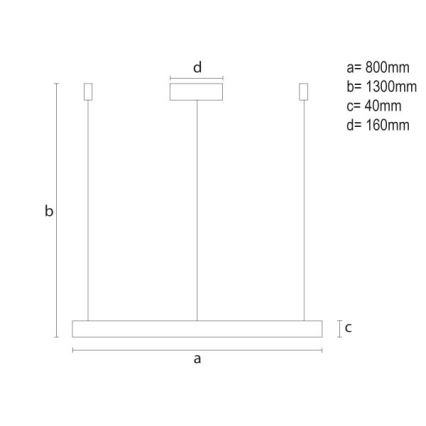 Himmennettävä LED-kattokruunu johdossa LED/55W/230V 3000-6500K + kauko-ohjaus
