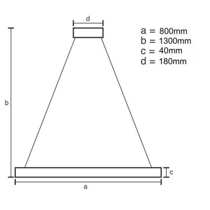 Himmennettävä LED-kattokruunu johdossa LED/55W/230V 3000-6500K kulta + kauko-ohjaus