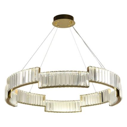 LED Himmennettävä kristalli kattokruunu johdossa LED/60W/230V 3000-6500K kulta + kauko-ohjaus