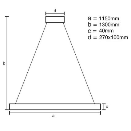Himmennettävä LED-kattokruunu johdossa LED/65W/230V 3000-6500K + kauko-ohjaus