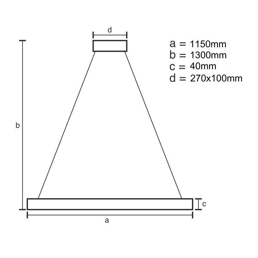 Himmennettävä LED-kattokruunu johdossa LED/65W/230V 3000-6500K + kauko-ohjaus