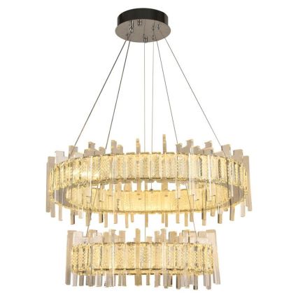 LED Himmennettävä kristalli kattokruunu johdossa LED/65W/230V 3000-6500K + kauko-ohjaus