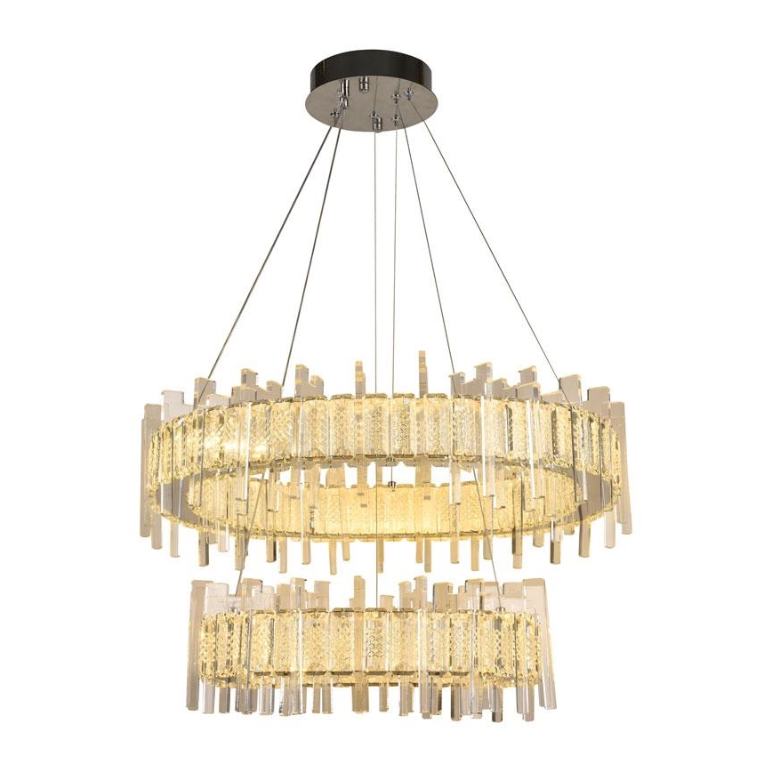 LED Himmennettävä kristalli kattokruunu johdossa LED/65W/230V 3000-6500K + kauko-ohjaus