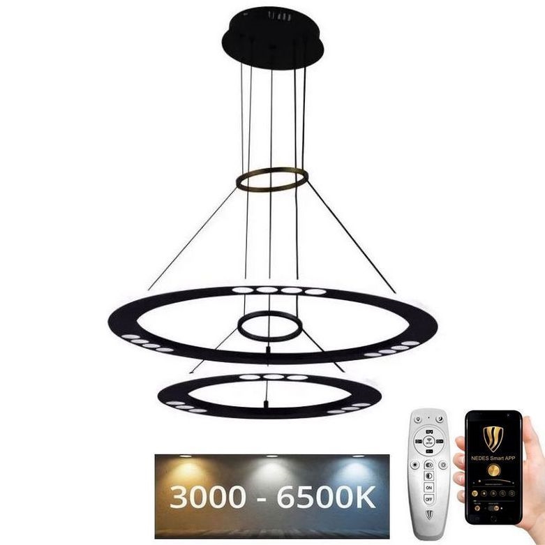 Himmennettävä LED-kattokruunu johdossa LED/65W/230V 3000-6500K + kauko-ohjaus