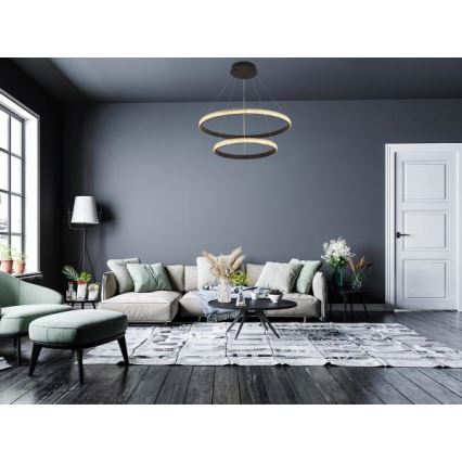 Himmennettävä LED-kattokruunu johdossa LED/65W/230V 3000-6500K + kauko-ohjaus