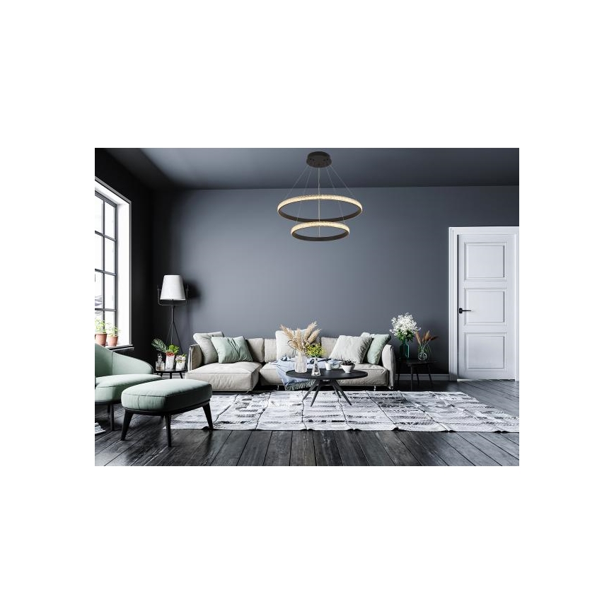 Himmennettävä LED-kattokruunu johdossa LED/65W/230V 3000-6500K + kauko-ohjaus