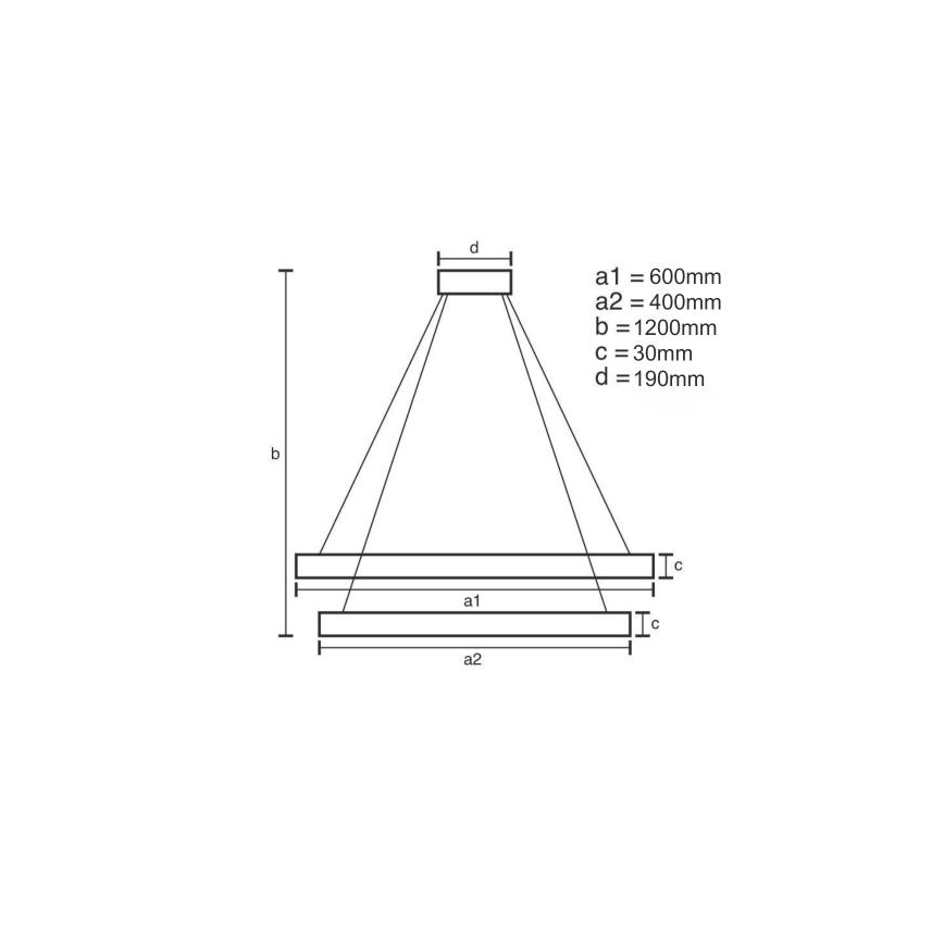 Himmennettävä LED-kattokruunu johdossa LED/65W/230V 3000-6500K + kauko-ohjaus