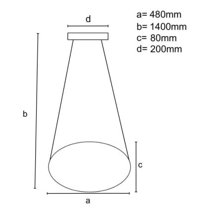 Himmennettävä LED-kattokruunu johdossa LED/65W/230V 3000-6500K kromi + kauko-ohjaus