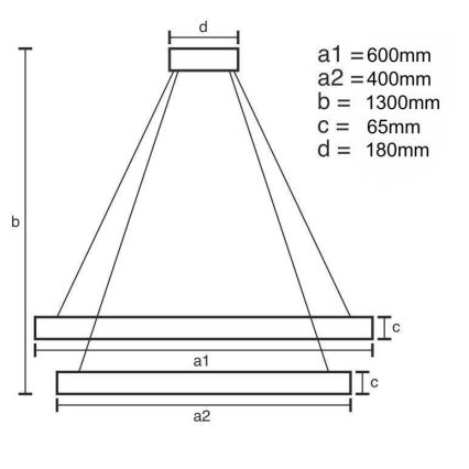 LED Himmennettävä kristallikruunu narussa LED/65W/230V 3000-6500K kiiltävä kromi + kauko-ohjaus