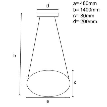 Himmennettävä LED-kattokruunu johdossa LED/65W/230V 3000-6500K halkaisija 48 cm kulta + kauko-ohjaus