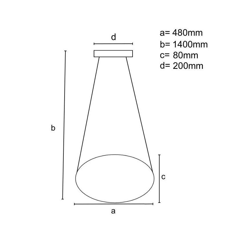 Himmennettävä LED-kattokruunu johdossa LED/65W/230V 3000-6500K halkaisija 48 cm kulta + kauko-ohjaus
