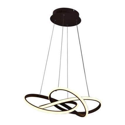 Himmennettävä LED-kattokruunu johdossa LED/65W/230V 3000-6500K ruskea + kauko-ohjaus