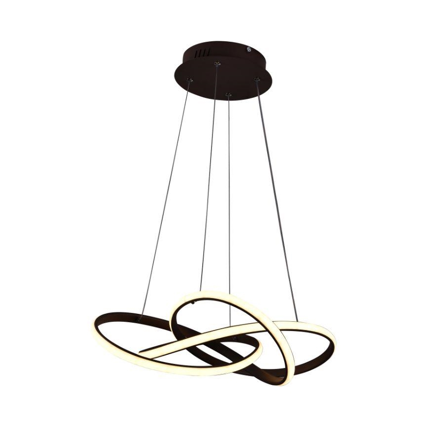 Himmennettävä LED-kattokruunu johdossa LED/65W/230V 3000-6500K ruskea + kauko-ohjaus